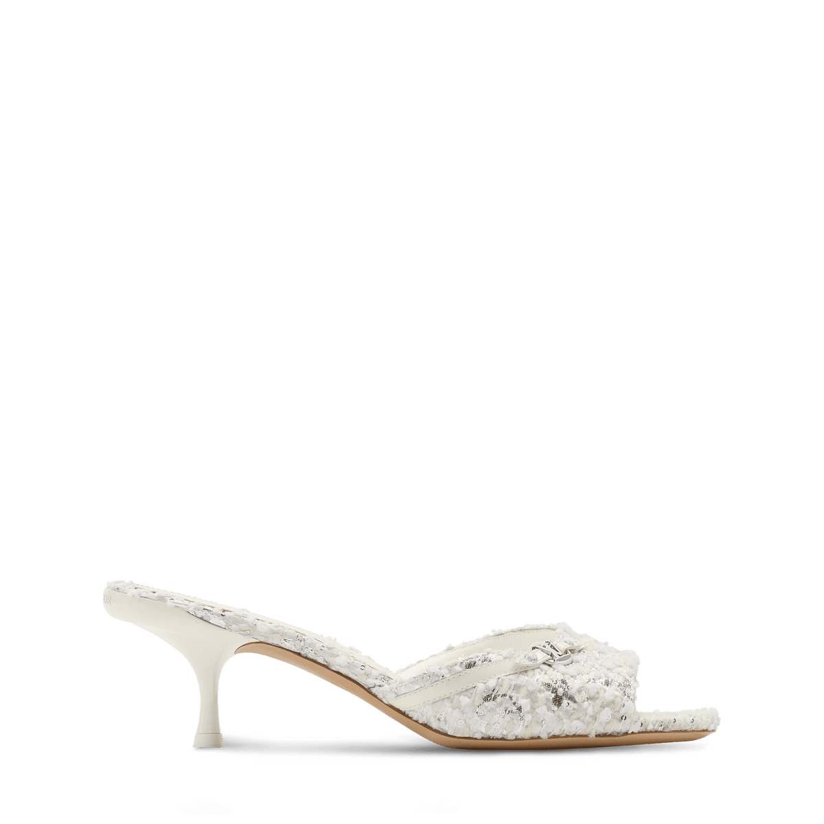 Women's 6 AM Monogram Tweed Kitten-Heel Mule 1AITMN