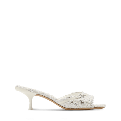 Women's 6 AM Monogram Tweed Kitten-Heel Mule 1AITMN