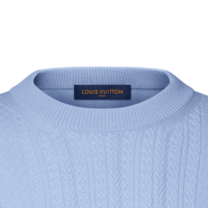 Men's Cable Knit Wool-Cashmere Crewneck