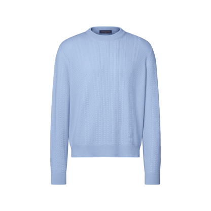 Men's Cable Knit Wool-Cashmere Crewneck