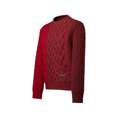 Men's Chunky Cable-Knit Crewneck Sweater