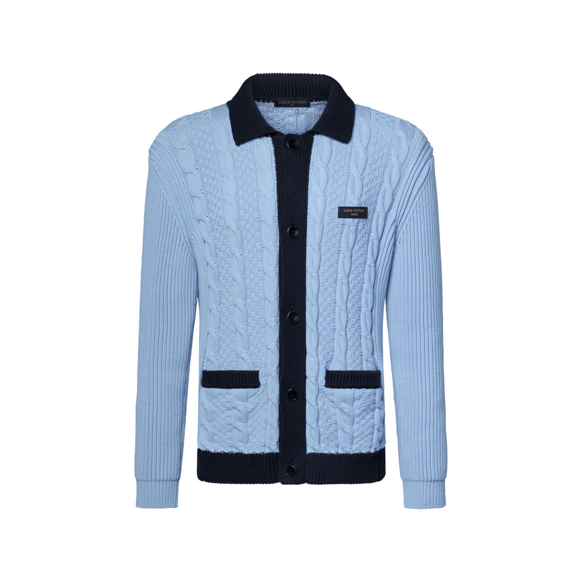 Men's Cable-Knit Shirt Cardigan