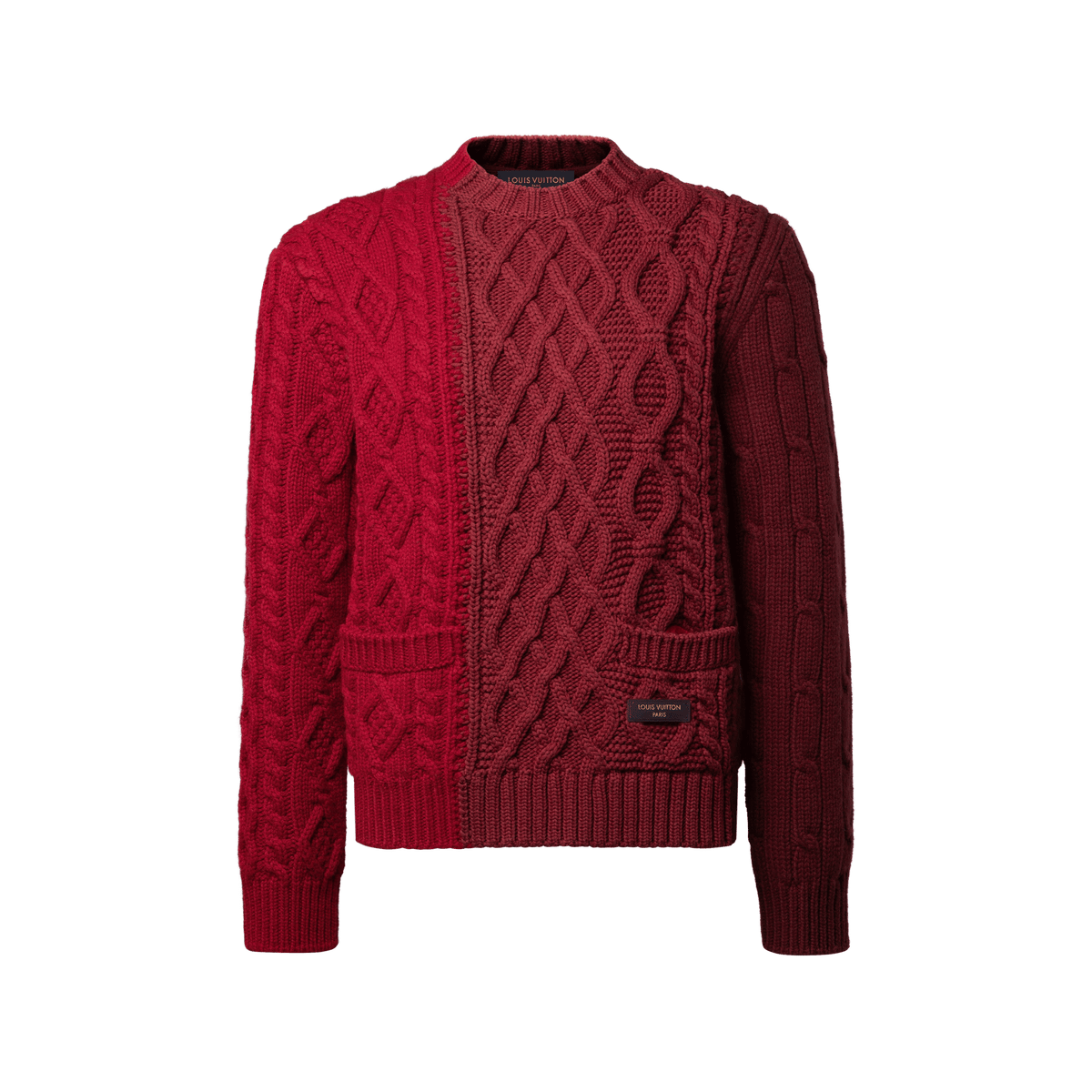 Men's Chunky Cable-Knit Crewneck Sweater