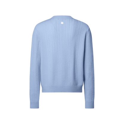 Men's Cable Knit Wool-Cashmere Crewneck