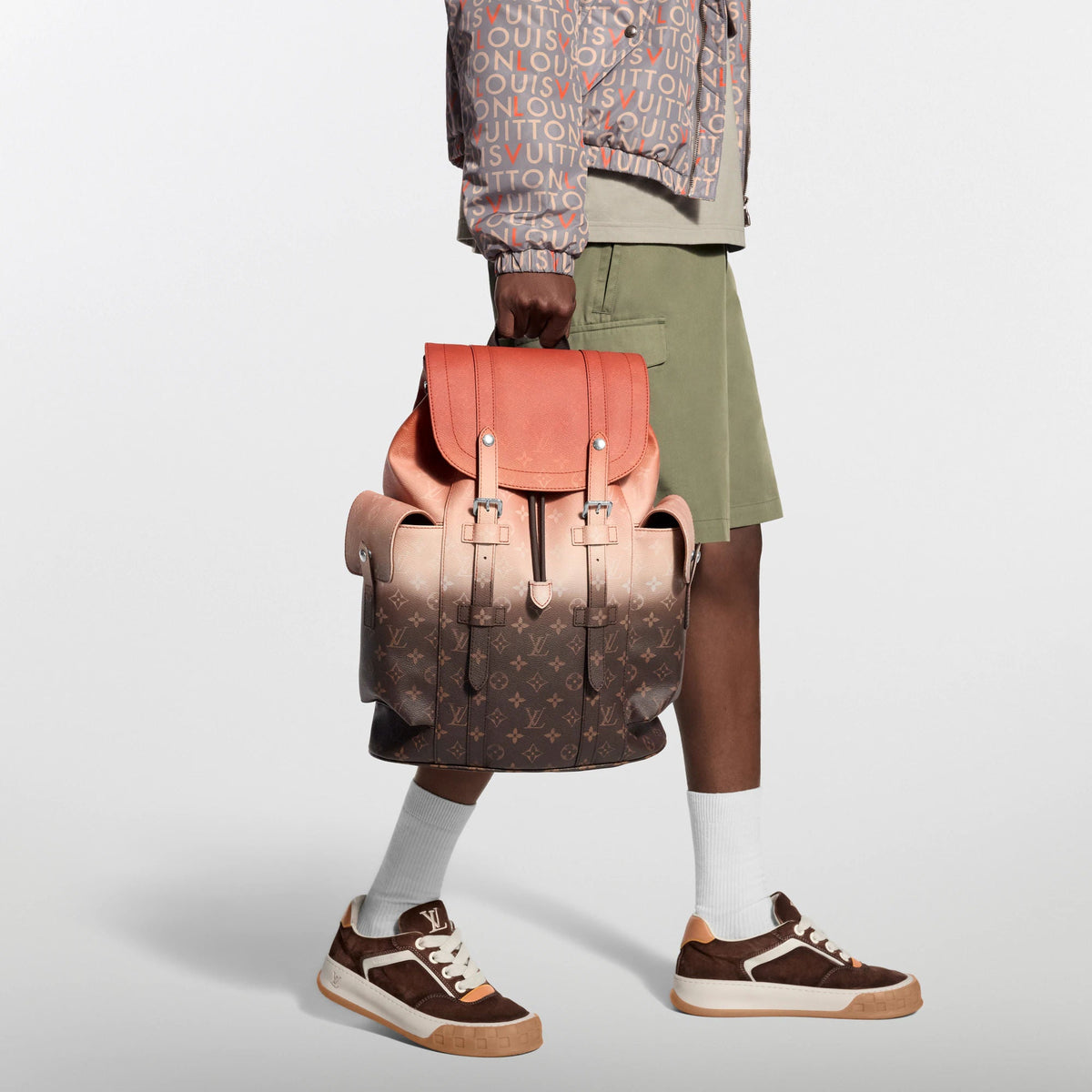 Men's Christopher MM Backpack Monogram Pigment Orange