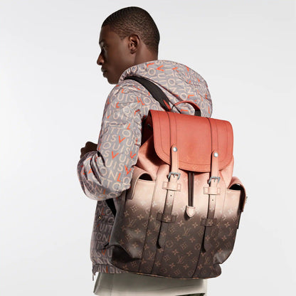 Men's Christopher MM Backpack Monogram Pigment Orange