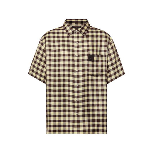 Men's Damier Jacquard Short-Sleeved Shirt