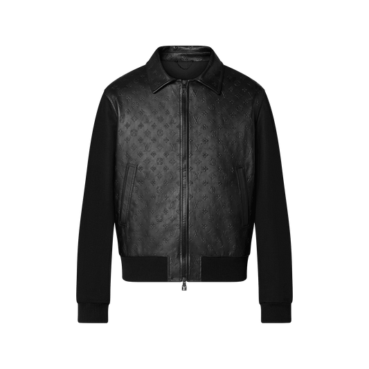 Men's Debossed Monogram Mix Leather Blouson