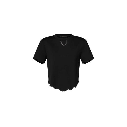 Women's Scallop Hem Crop Top