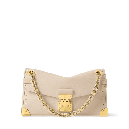 Women's Trunkie East-West Calfskin Leather Almond Baguette Bag