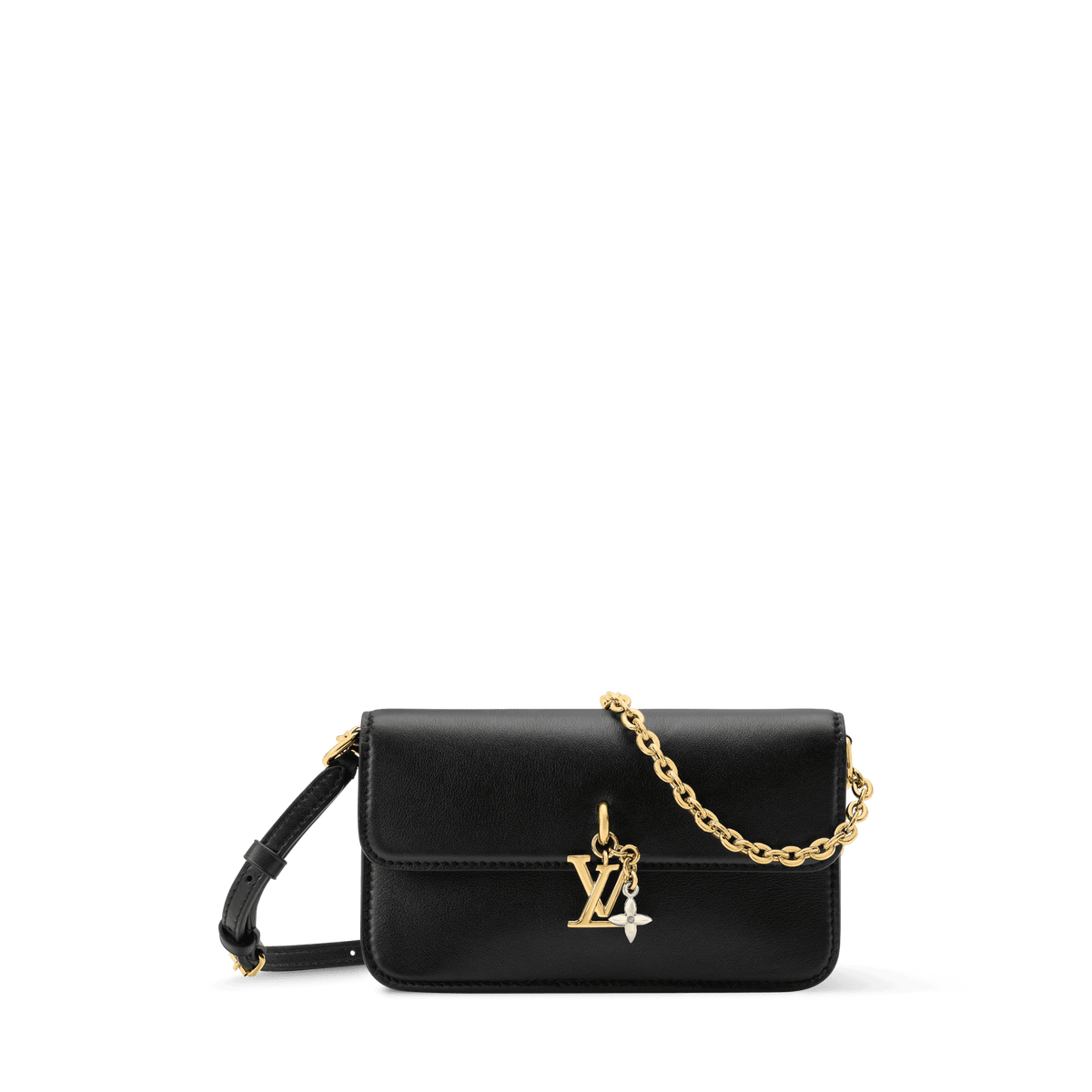 Women's Wallet On Chain LV Bloom Calfskin Leather Chain Wallet M29457