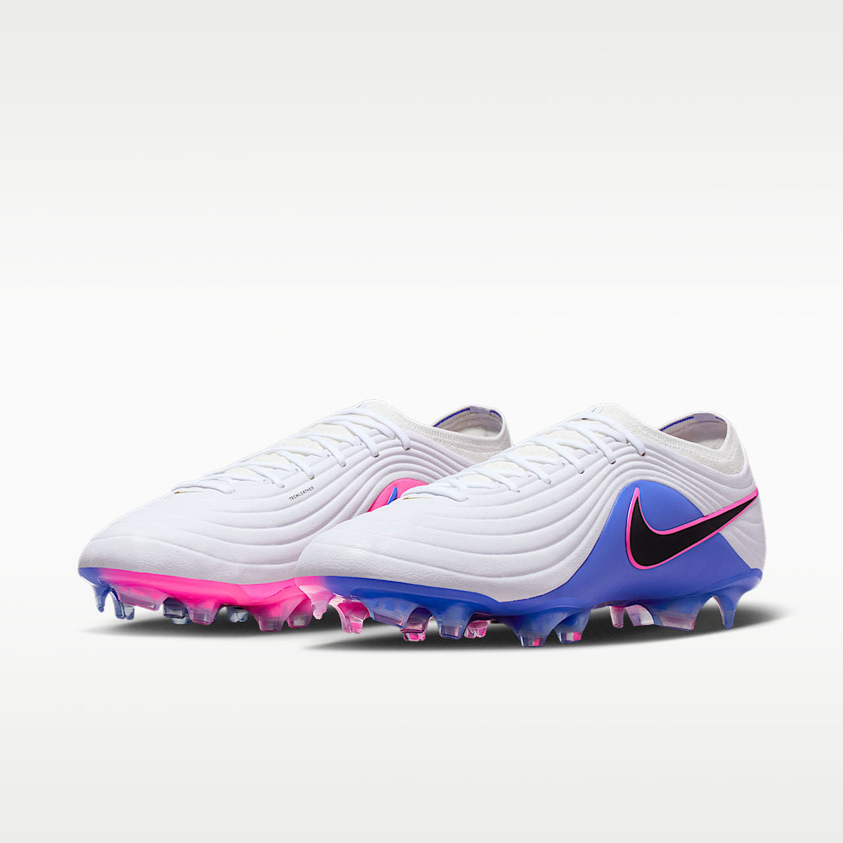 Tiempo Maestro Elite Firm-Ground Low-Top Soccer Cleats White/Racer Blue