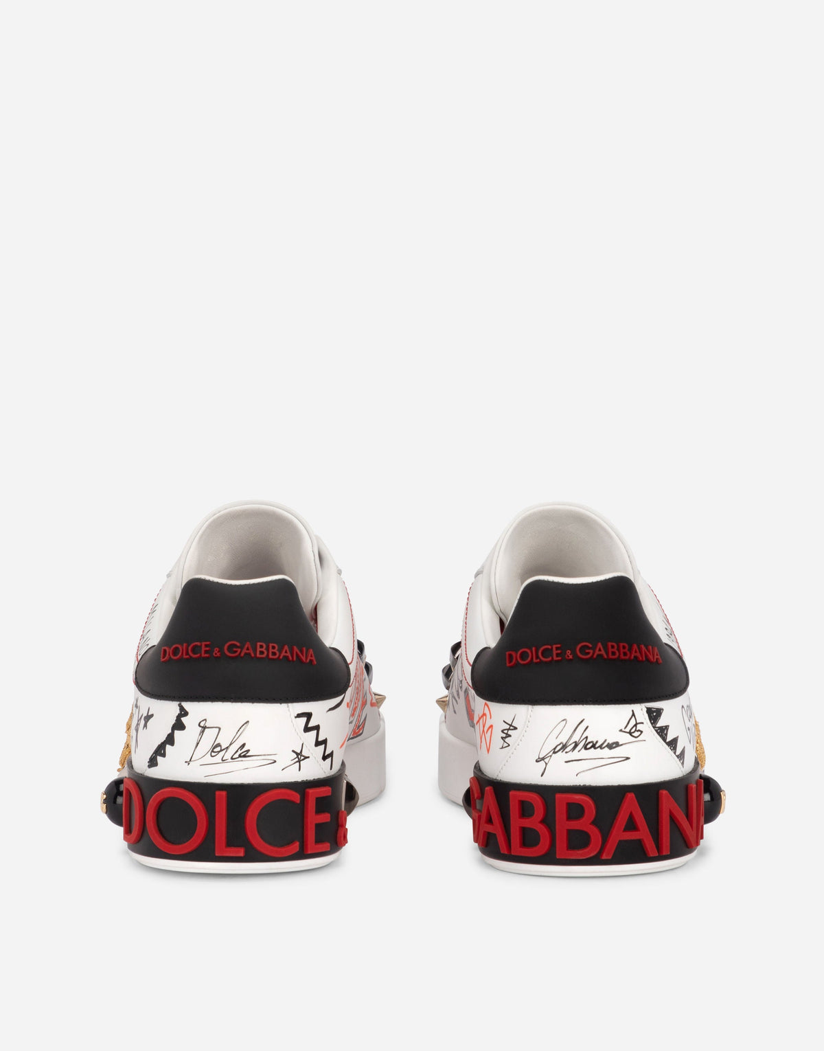 Portofino Men's Sneakers With Embroidery And Studs Multicolor