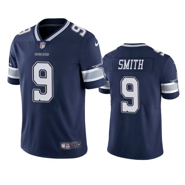 Custom Men’s #9 Jaylon Smith Dallas Cowboys Vapor Limited Jersey Stitched Navy