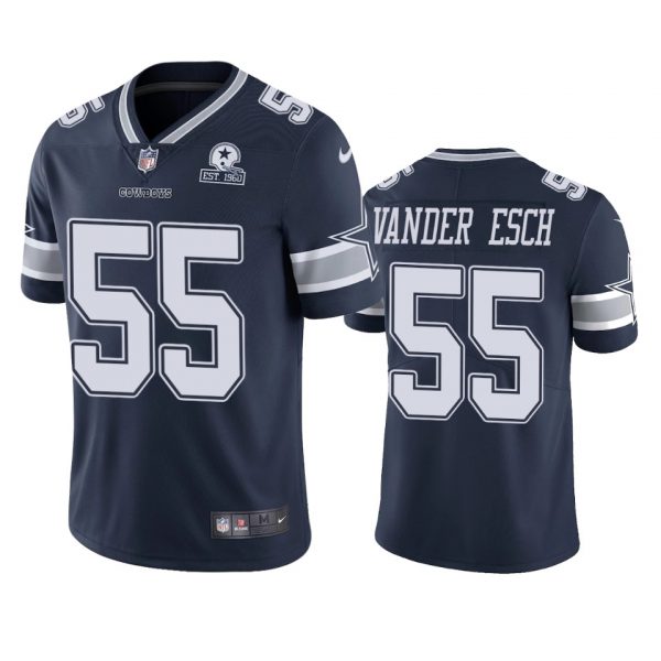 Custom Men’s #55 Leighton Vander Esch Dallas Cowboys Vapor Limited Jersey Stitched Navy