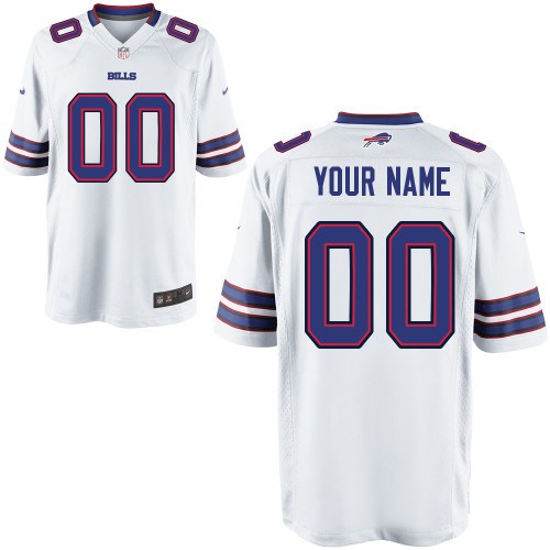 Custom men’s buffalo bills customized game white jerseys