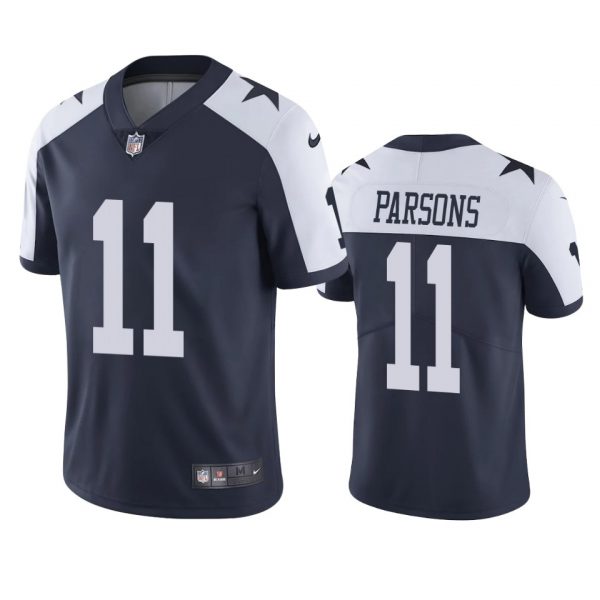 Custom Men’s #11 Micah Parsons Dallas Cowboys Navy Alternate Vapor Limited Jersey Stitched