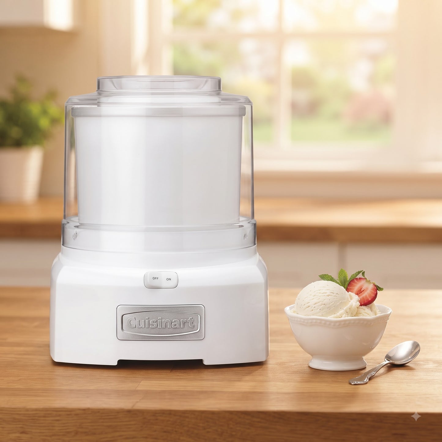 Cuisinart - 1.5 Quart Ice Cream Maker - White
