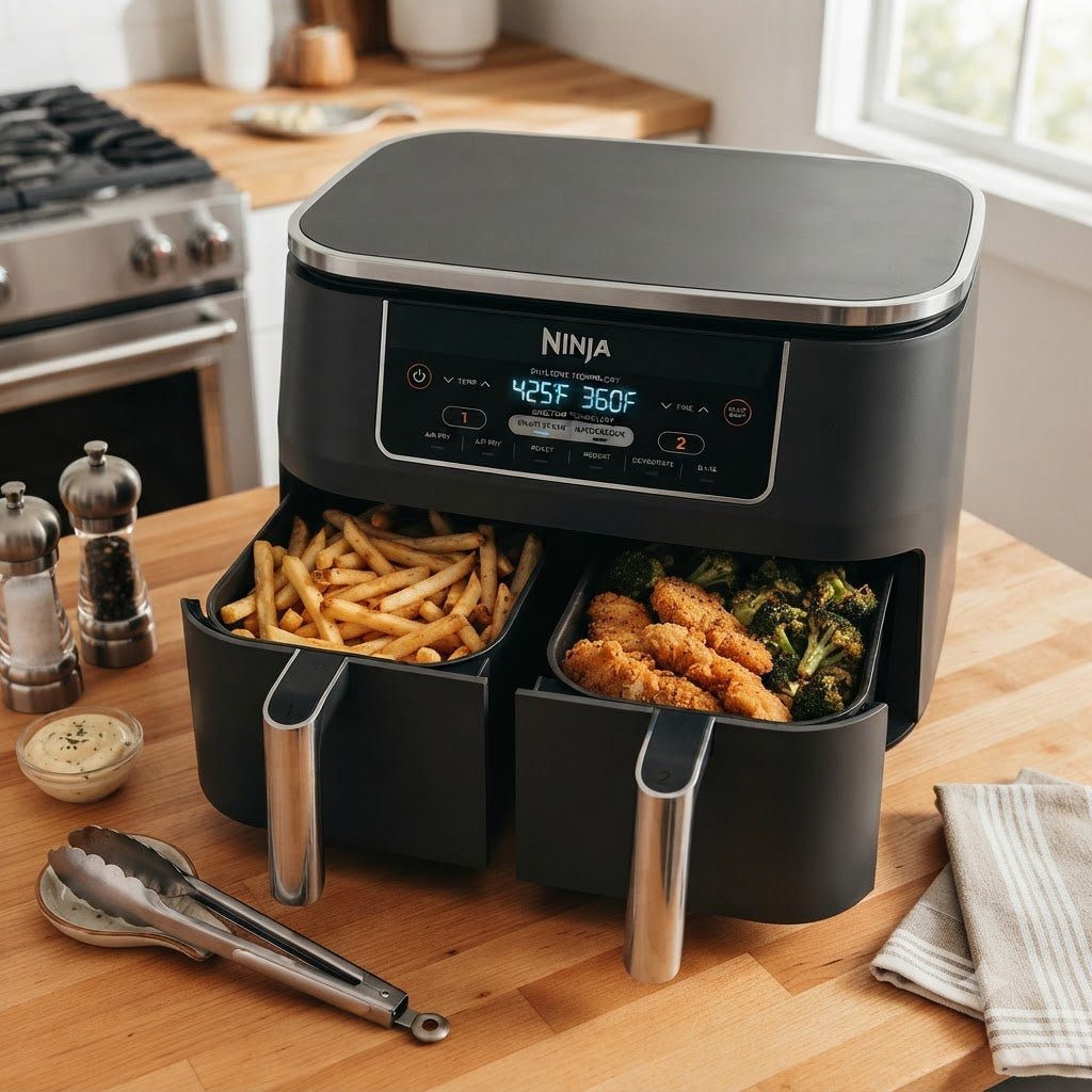 Ninja - Foodi 6in1 8 Quart Two Basket Air Fryer - DualZone Technology, DZ201