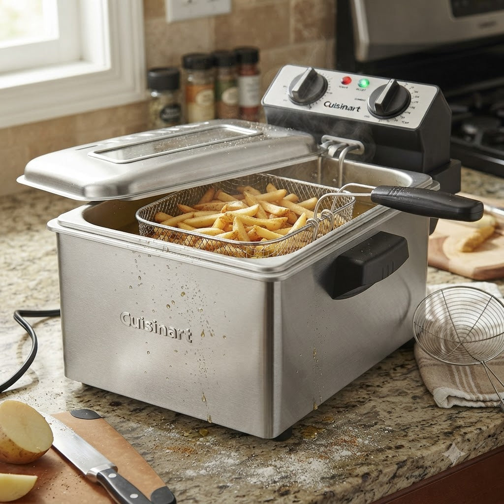 Cuisinart - 4-Quart Deep Fryer - Stainless Steel