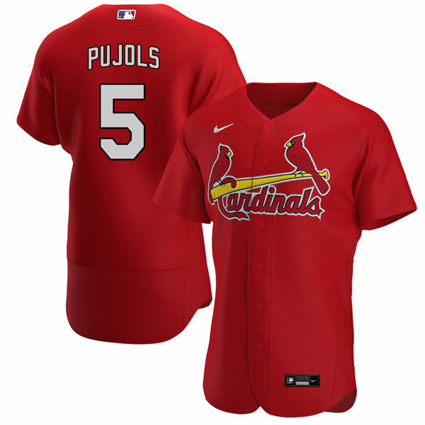 Custom Men’s St. Louis Cardinals Albert Pujols Stitched Jersey – Red