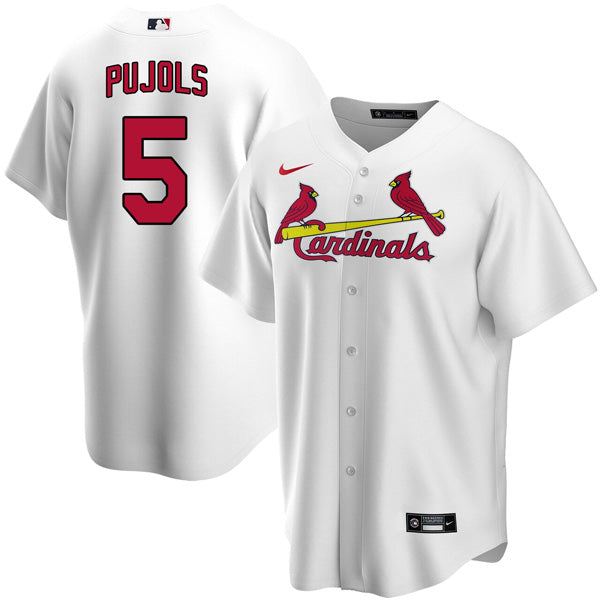 Custom Men’s St. Louis Cardinals Albert Pujols Stitched Jersey Replica – White