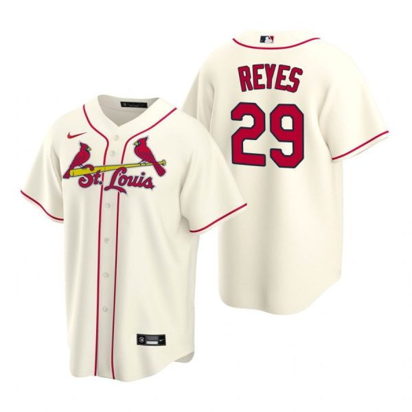 Custom Men’s Alex Reyes St. Louis Cardinals Cool Base Jersey Gray Cream