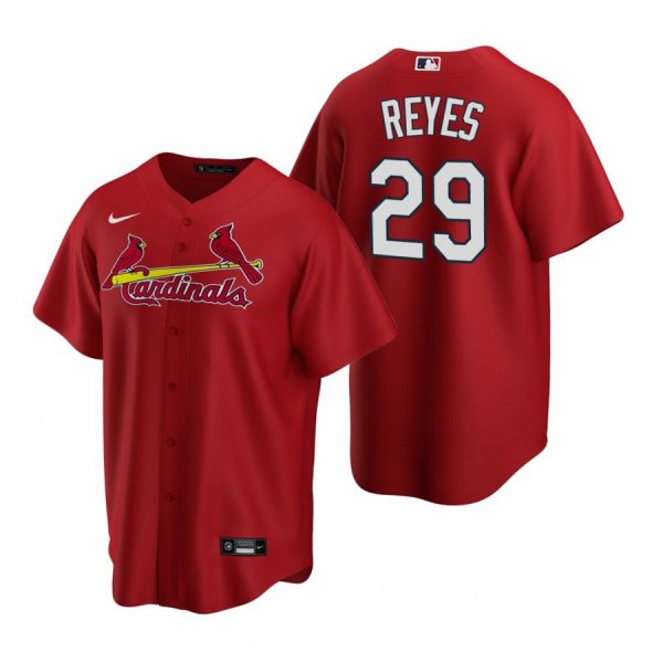 Custom Men’s Alex Reyes St. Louis Cardinals Cool Base Jersey Gray Red
