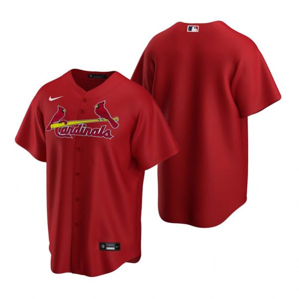 Custom Men’s Blank St. Louis Cardinals Cool Base Jersey White Red
