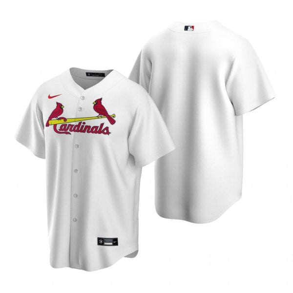 Custom Men’s Blank St. Louis Cardinals Cool Base Jersey White White