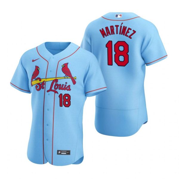 Custom Men’s Carlos Martinez St. Louis Cardinals Flex Base Jersey Cream Light Blue
