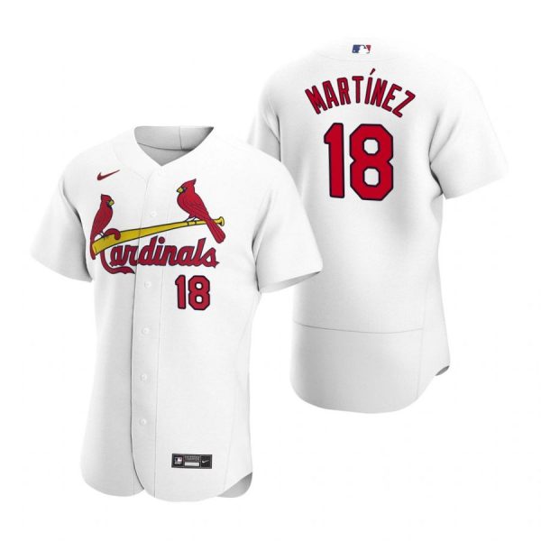 Custom Men’s Carlos Martinez St. Louis Cardinals Flex Base Jersey Cream White