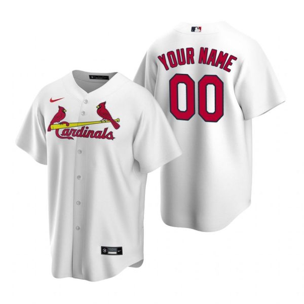 Custom Men’s Custom St. Louis Cardinals Cool Base Jersey Light Blue White