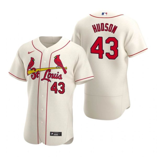 Custom Men’s Dakota Hudson St. Louis Cardinals Flex Base Jersey Cream Cream