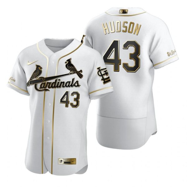 Custom Men’s Dakota Hudson St. Louis Cardinals Flex Base Jersey Cream White Golden