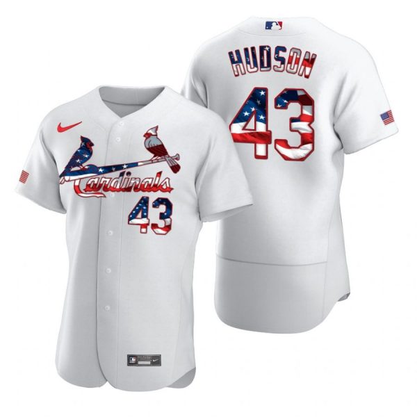 Custom Men’s Dakota Hudson St. Louis Cardinals Flex Base Jersey Cream White Stars