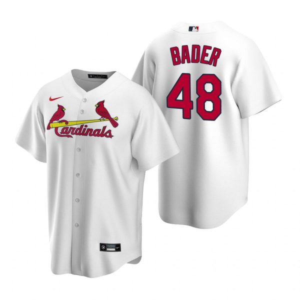 Custom Men’s Harrison Bader St. Louis Cardinals Cool Base Jersey White White