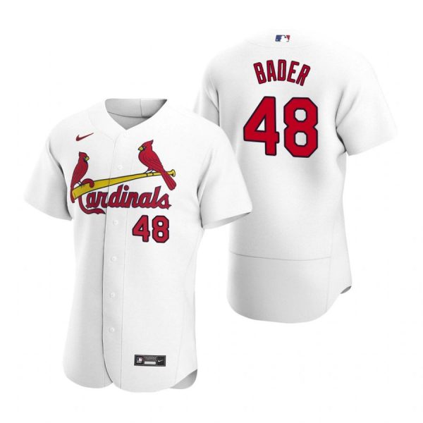 Custom Men’s Harrison Bader St. Louis Cardinals Flex Base Jersey White Golden White