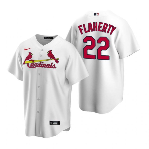 Custom Men’s Jack Flaherty St. Louis Cardinals Cool Base Jersey Cream White