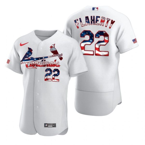 Custom Men’s Jack Flaherty St. Louis Cardinals Flex Base Jersey White Stars White Stars
