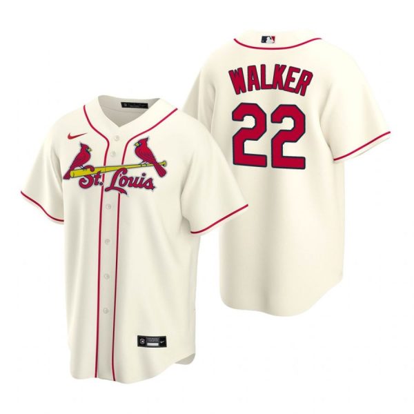 Custom Men’s Jordan Walker St. Louis Cardinals Cool Base Jersey Gray Cream