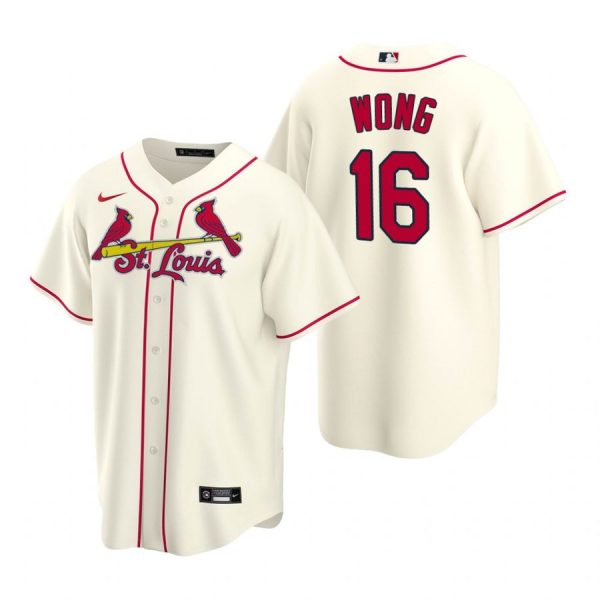 Custom Men’s Kolten Wong St. Louis Cardinals Cool Base Jersey Light Blue Cream