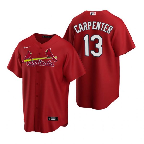 Custom Men’s Matt Carpenter St. Louis Cardinals Cool Base Jersey White Red