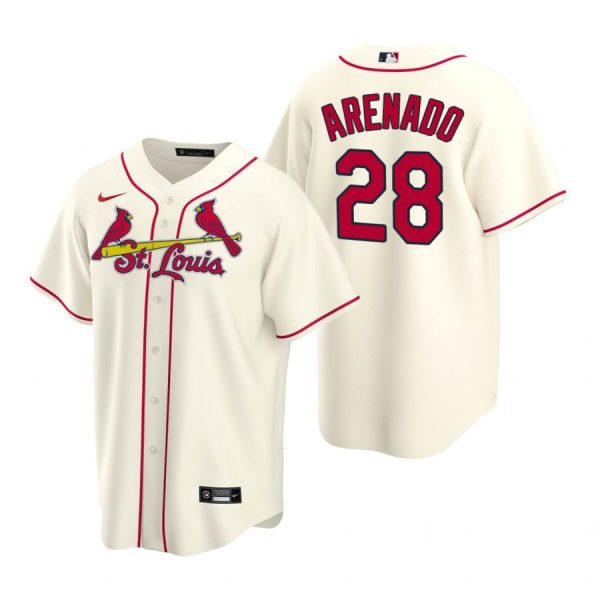 Custom Men’s Nolan Arenado St. Louis Cardinals Cool Base Jersey Light Blue Cream