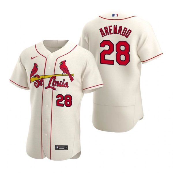 Custom Men’s Nolan Arenado St. Louis Cardinals Flex Base Jersey Light Blue Cream