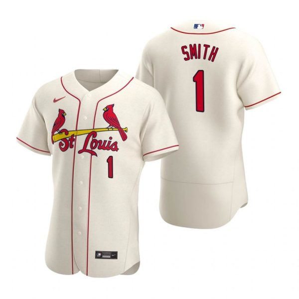 Custom Men’s Ozzie Smith St. Louis Cardinals Flex Base Jersey Light Blue Cream