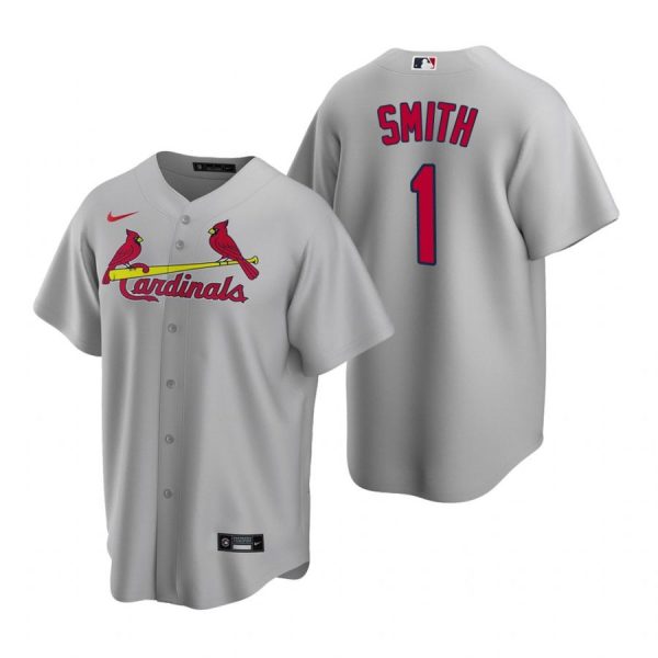 Custom Men’s Ozzie Smith St. Louis Cardinals Cool Base Jersey White Gray