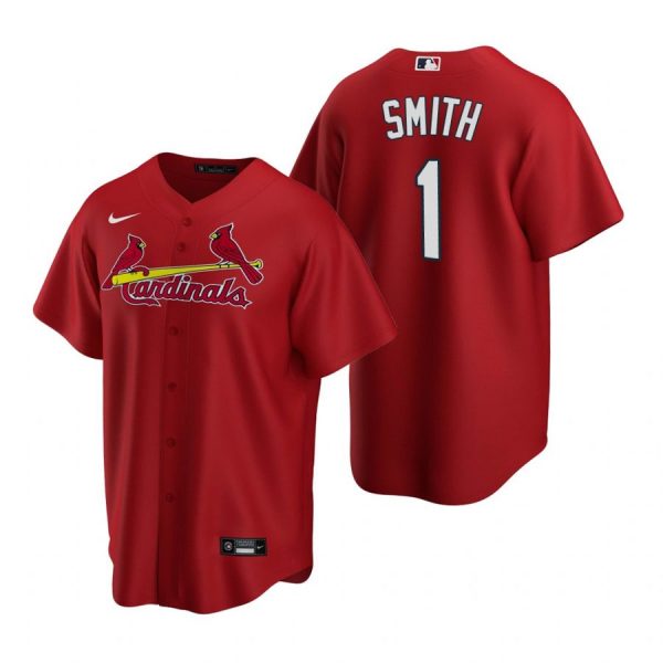 Custom Men’s Ozzie Smith St. Louis Cardinals Cool Base Jersey White Red