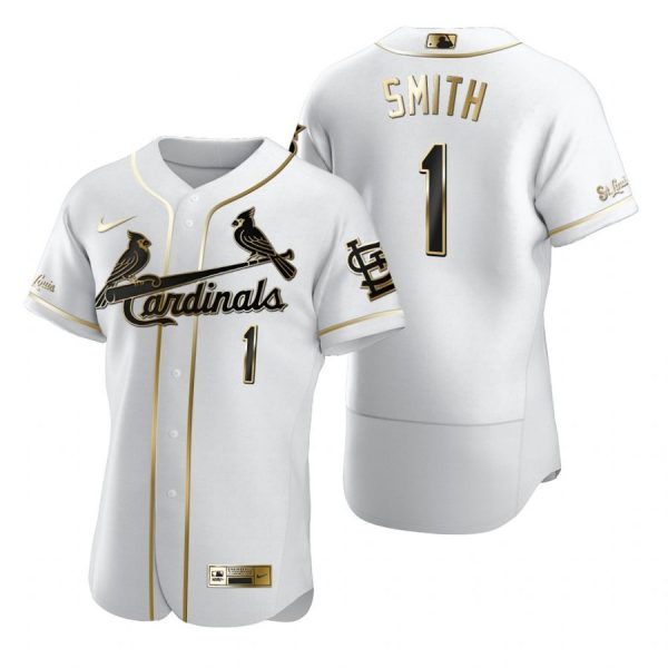 Custom Men’s Ozzie Smith St. Louis Cardinals Flex Base Jersey Light Blue White Golden