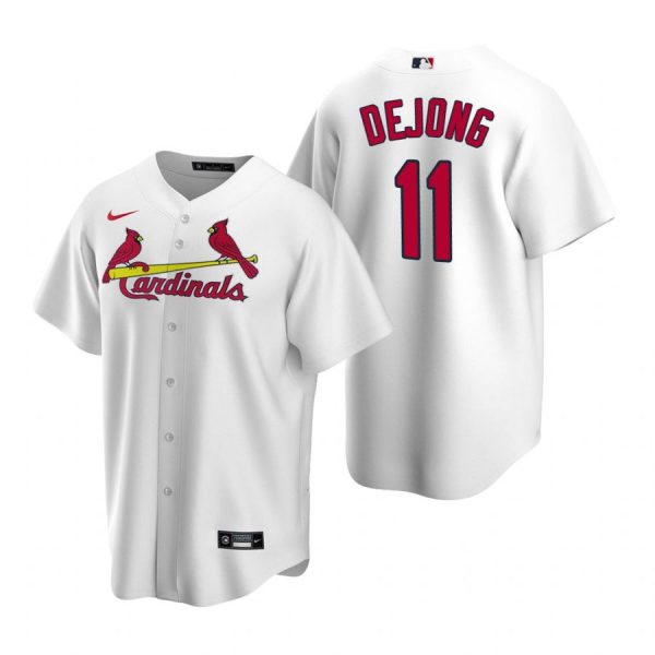 Custom Men’s Paul Dejong St. Louis Cardinals Cool Base Jersey Red White